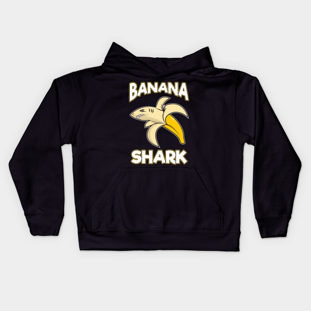 Banana Shark Adorable Half-Banana Half-Shark Kids Hoodie by theperfectpresents